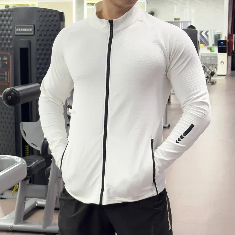 Outdoor Sport Jacket Men - 남성용 체육관 타이츠 재킷, 러닝 트레이닝,