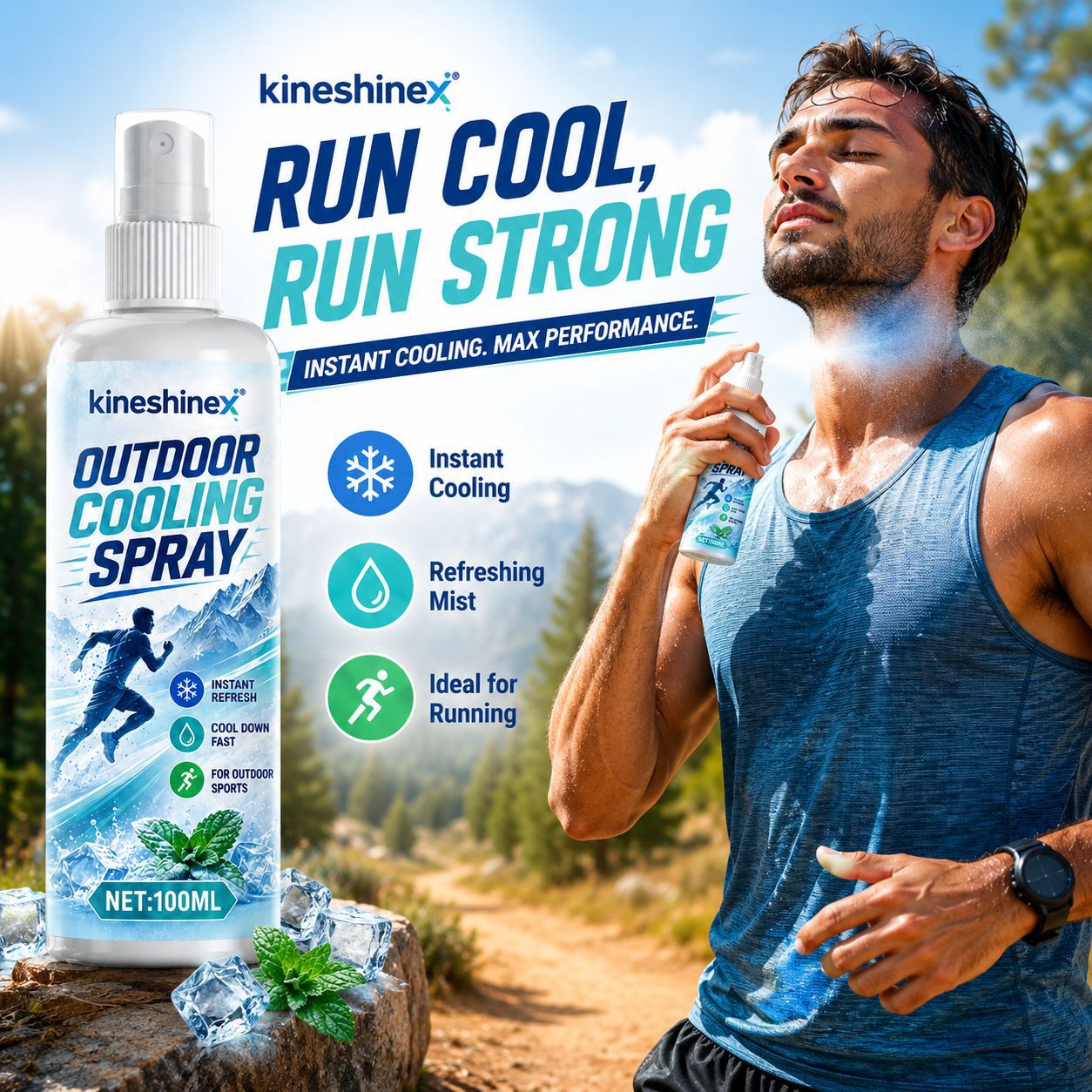 Outdoor Sport Activity - 야외용 쿨링 스프레이 100ml – 러닝,