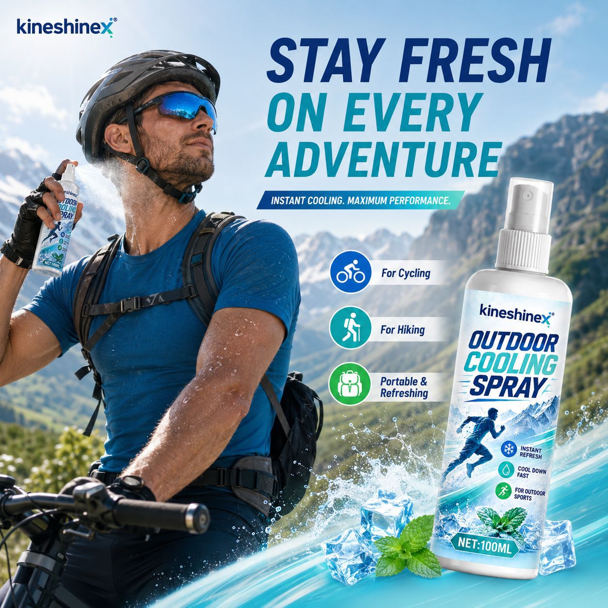 야외용 쿨링 스프레이 100ml – 러닝, 사이클링,  - Outdoor Sport Activity 리뷰 및 가격