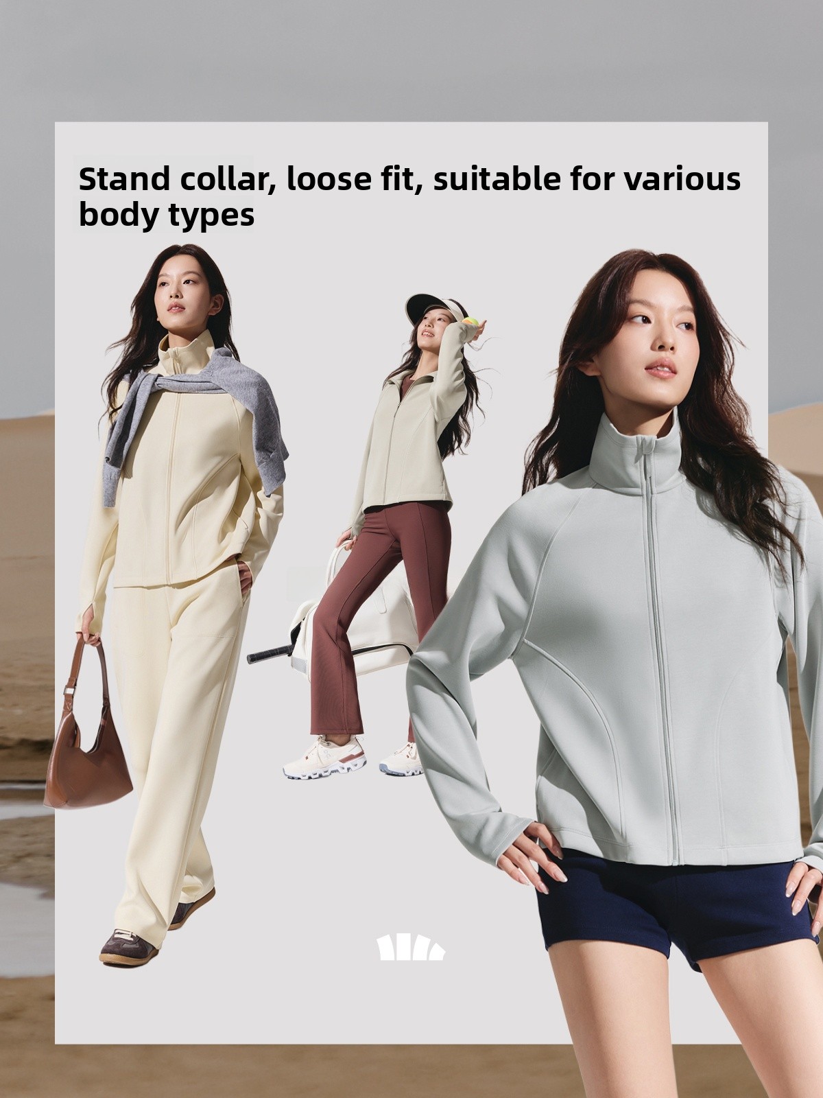 루즈핏 여성 스포츠 자켓 바나나잎 스탠드 칼라 요가탑  - Outdoor Sport Jacket 리뷰 및 가격