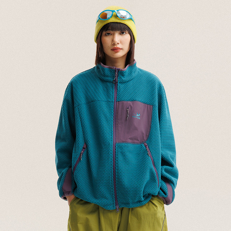 가을 겨울 폴라 플리스 물결 모양 줄무늬 재킷 남성 여 - Outdoor Sport Jacket 리뷰 및 가격