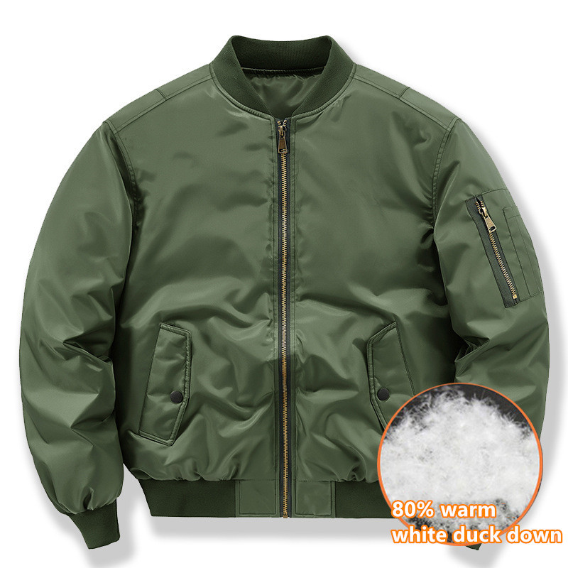 남성용 겨울 다운 재킷, 짧은 공군 MA1 파일럿 유니 - Outdoor Sport Jacket Men 리뷰 및 가격