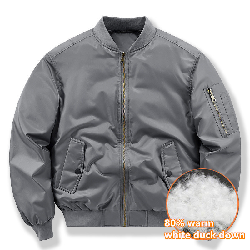 남성용 겨울 다운 재킷, 짧은 공군 MA1 파일럿 유니 - Outdoor Sport Jacket Men 리뷰 및 가격