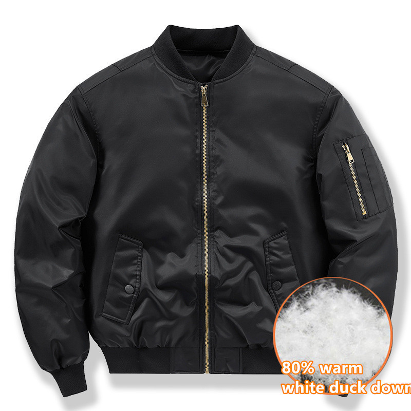 남성용 겨울 다운 재킷, 짧은 공군 MA1 파일럿 유니 - Outdoor Sport Jacket Men 리뷰 및 가격
